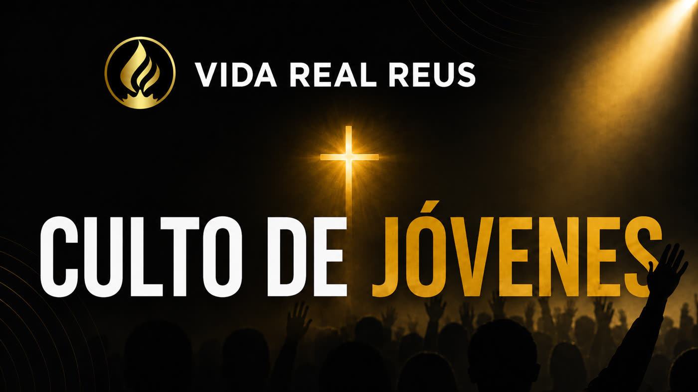Cartel de culto de jóvenes de Vida Real Reus